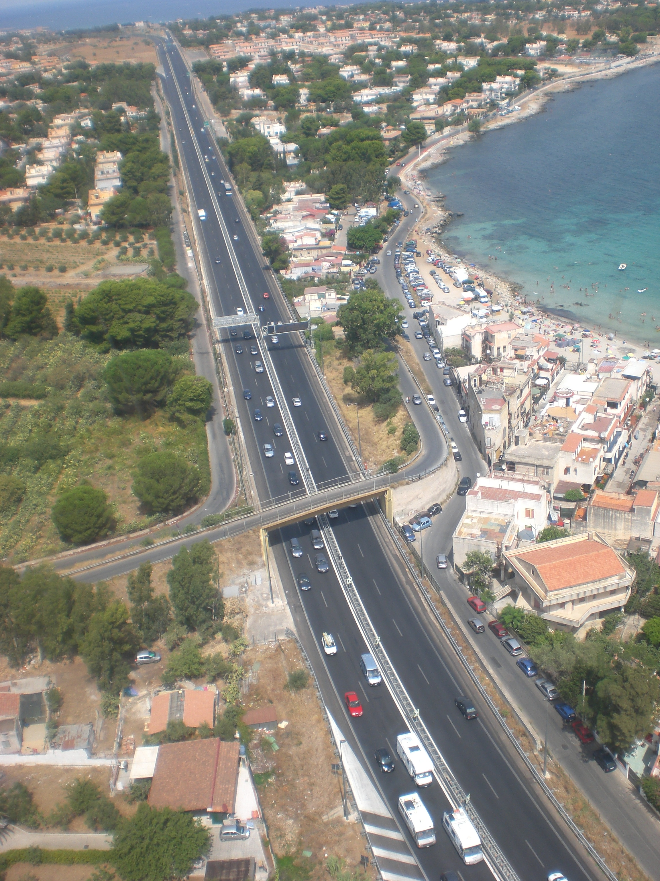 traffico stradale visto dall'alto